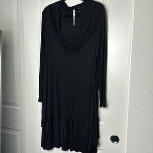 Kensie Black Tunic Cowl Neck XL